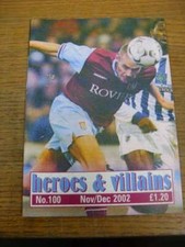Nov-2002 Fanzine: Aston Villa - Heroes And Villains Issue 100