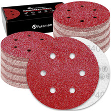 100 Pcs 6 Inch Sanding Discs 40 Grit 6 Hole Hook and round Sandpaper for Random  0.30 per gallon