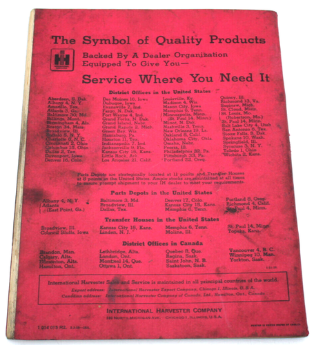 1958 International Harvester Co. Chicago USA Operators Manual 330 Utility Tractr - Bild 3 von 8