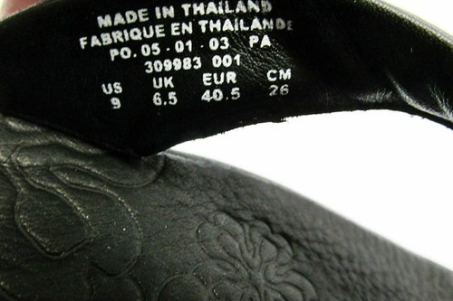 Nike Women Sandal Shoe Size 9M Black Thong Sport Athletic Pre Owned qp - Picture 3 of 12