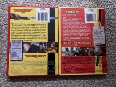 KILL BILL 1&2 DVD U.S. RELEASE R RATING UNCENSORED TARANTINO 2004