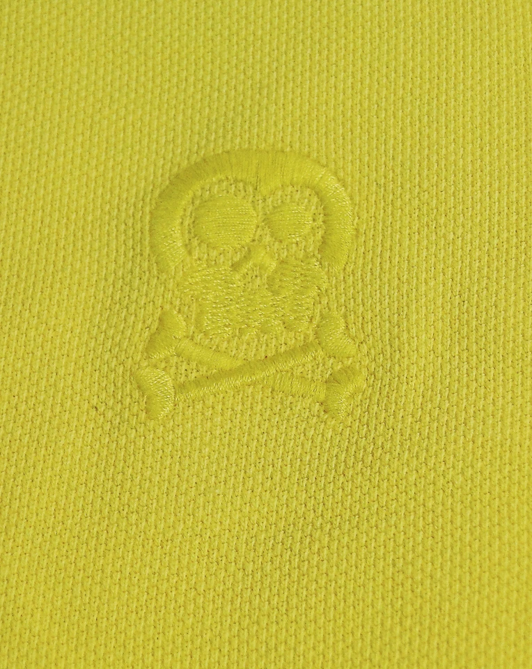 NOVA Camisa Polo Crazy 8 Criança Amarela Caveira e Ossos Pique Manga Curta XS, SM, MED - Imagem 2 de 3