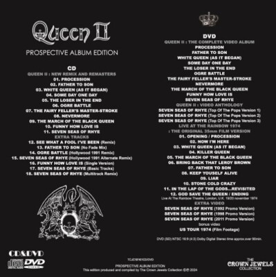 QUEEN / QUEEN II PROSPECTIVE ALBUM EDITION (CD+DVD) | eBay