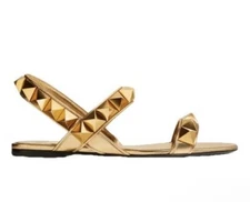 Valentino Garavani Roman Stud Flat Slingback Sandal Size 35.5