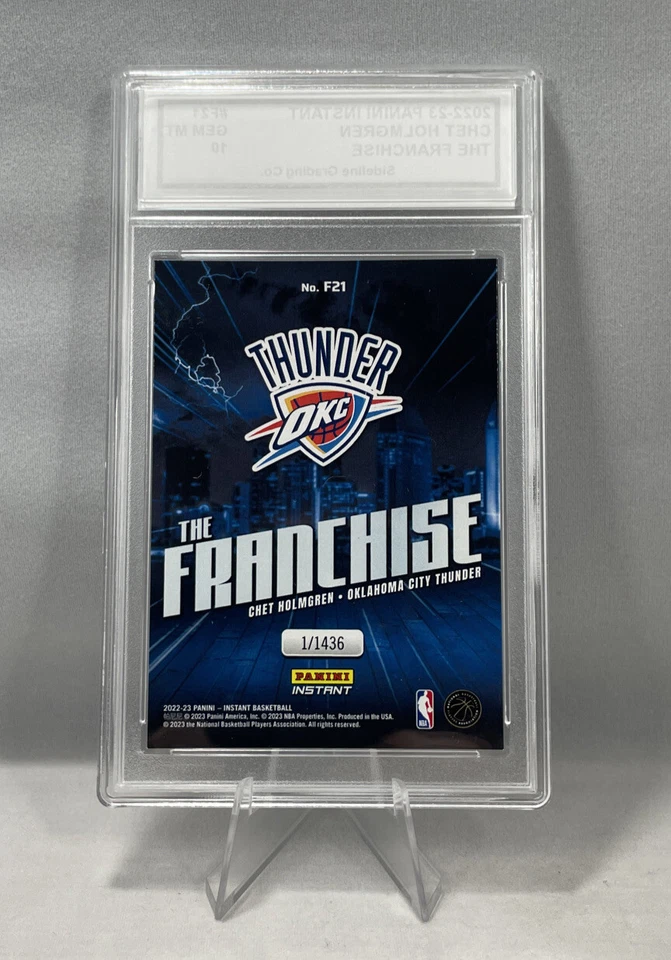 Chet Holmgren Rookie Graded Gem Mint 10 2022-23 Panini Instant #F21 1 of 1436 - Image 4 of 4