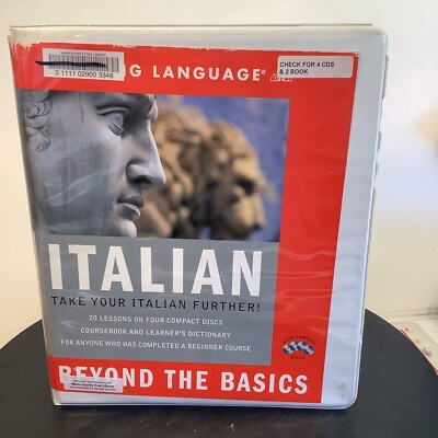 Italian: Beyond the Basics by Living Language - 4 CDs, Dictionary, & Coursebook