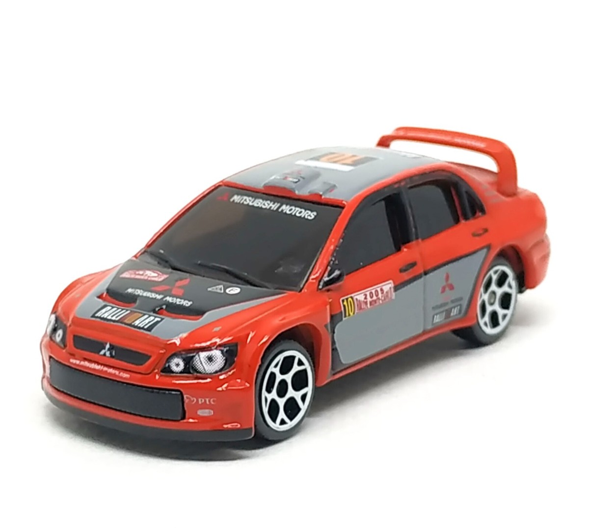 ミニカー Mitsubishi Lancer WRC Swedish Rally 2005 Majorette Mitsubishi Lancer WRC no.10 Red - Wheels 5YW 1/59