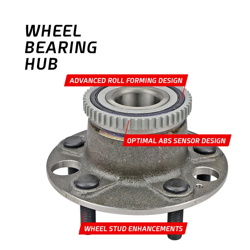 Conjunto de cojinete de cubo de rueda trasera de 5 tacos para 1996 1997 1998 1999 2000 2001 Acura RL Foto 2 de 4