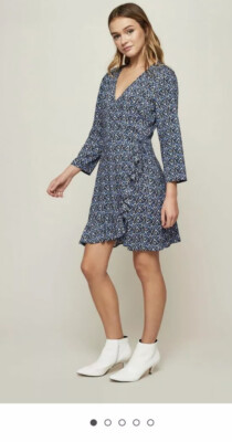 miss selfridge floral wrap dress