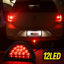 F1 Style 12 Led Rear Tail Brake Stop Light 3rd Red Strobe Safety Fog Lamp Bumper