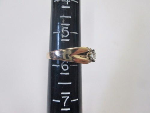 Anillo de compromiso solitario clásico de oro amarillo de 14K de 0,40 tcw diamante talla 5,75 - Imagen 11 de 12