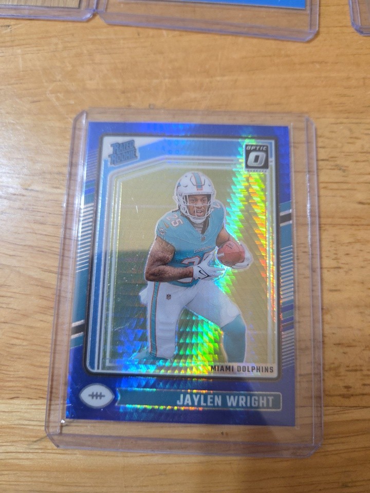 2024 Panini Donruss Optic Rated Rookie Jaylen Wright #249 Blue Hyper Prizm (RC)