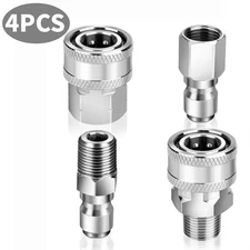 5000PSI Pressure Washer Quick Connect Fitting Stainless Steel 3/8" Hose Adapter