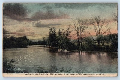1910 Millbrook New York NY Vintage Postcard Wappingers Creek Forest Trees Posted