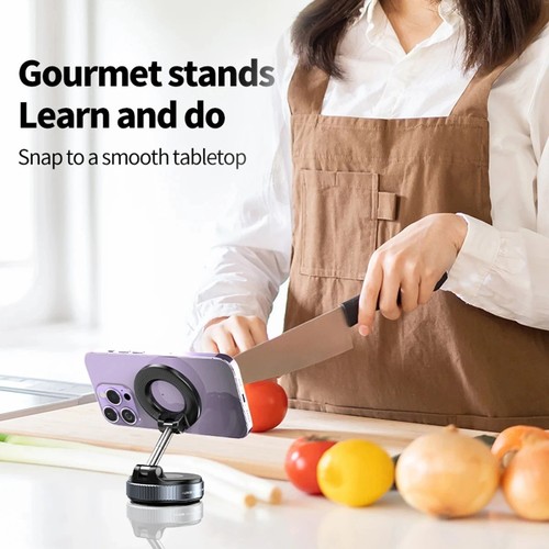 360 Strong Vacuum Magnetic Phone Holder Suction Cup Car Stand Foldable Mount AU - Photo 6 sur 10