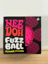 PINK Needoh FUZZ BALL Flower Power Nee Doh Squish Stress Ball NEE-DOH Fuzzball
