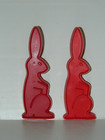 Lot of 2 VTG Vintage Red Bunny Rabbit Plastic Cookie Cutters — photo 1