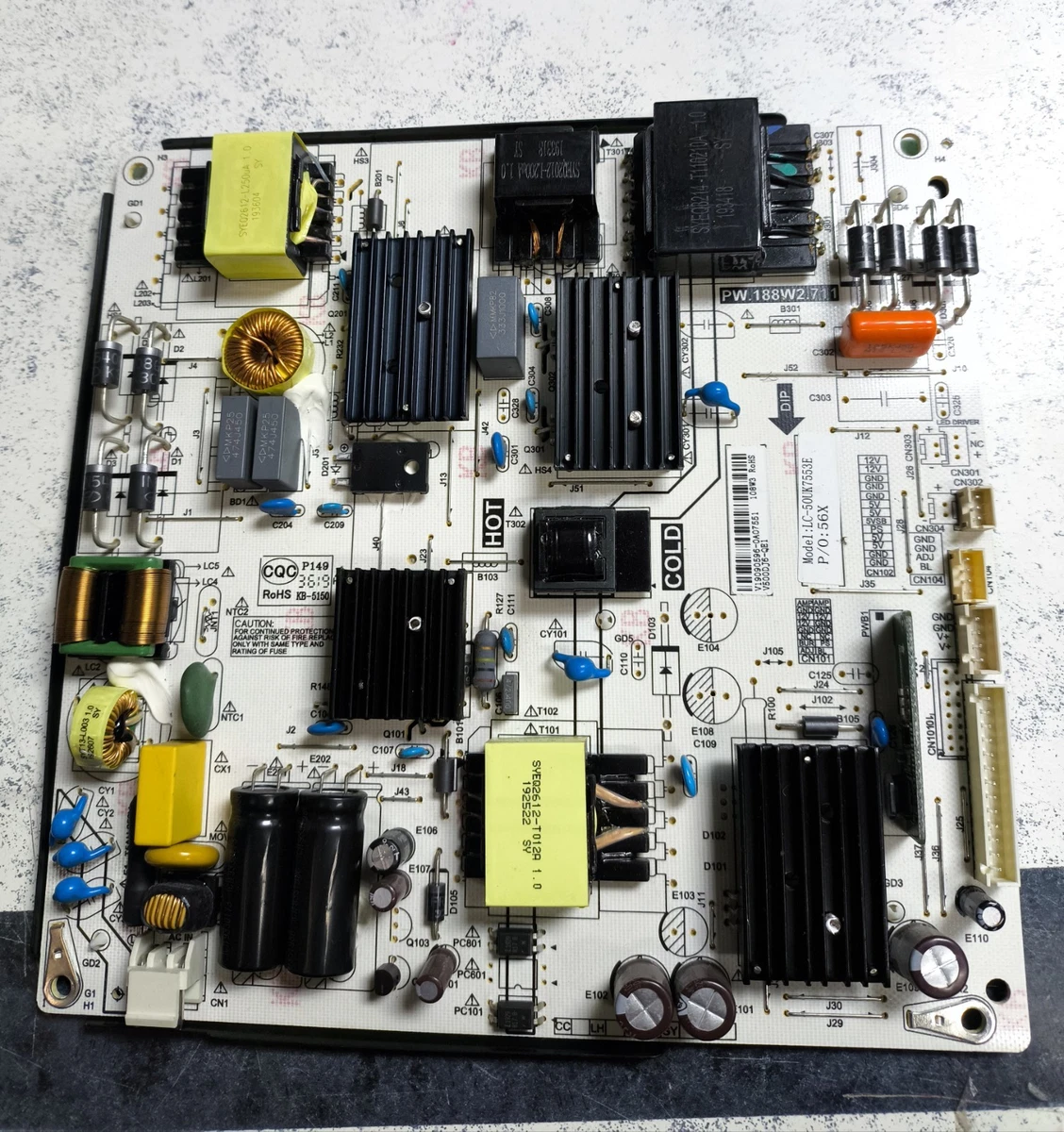 Carte D'alimentation Pour TV Sharp LC-55CFE6242E - Occasion Fonctionnelle