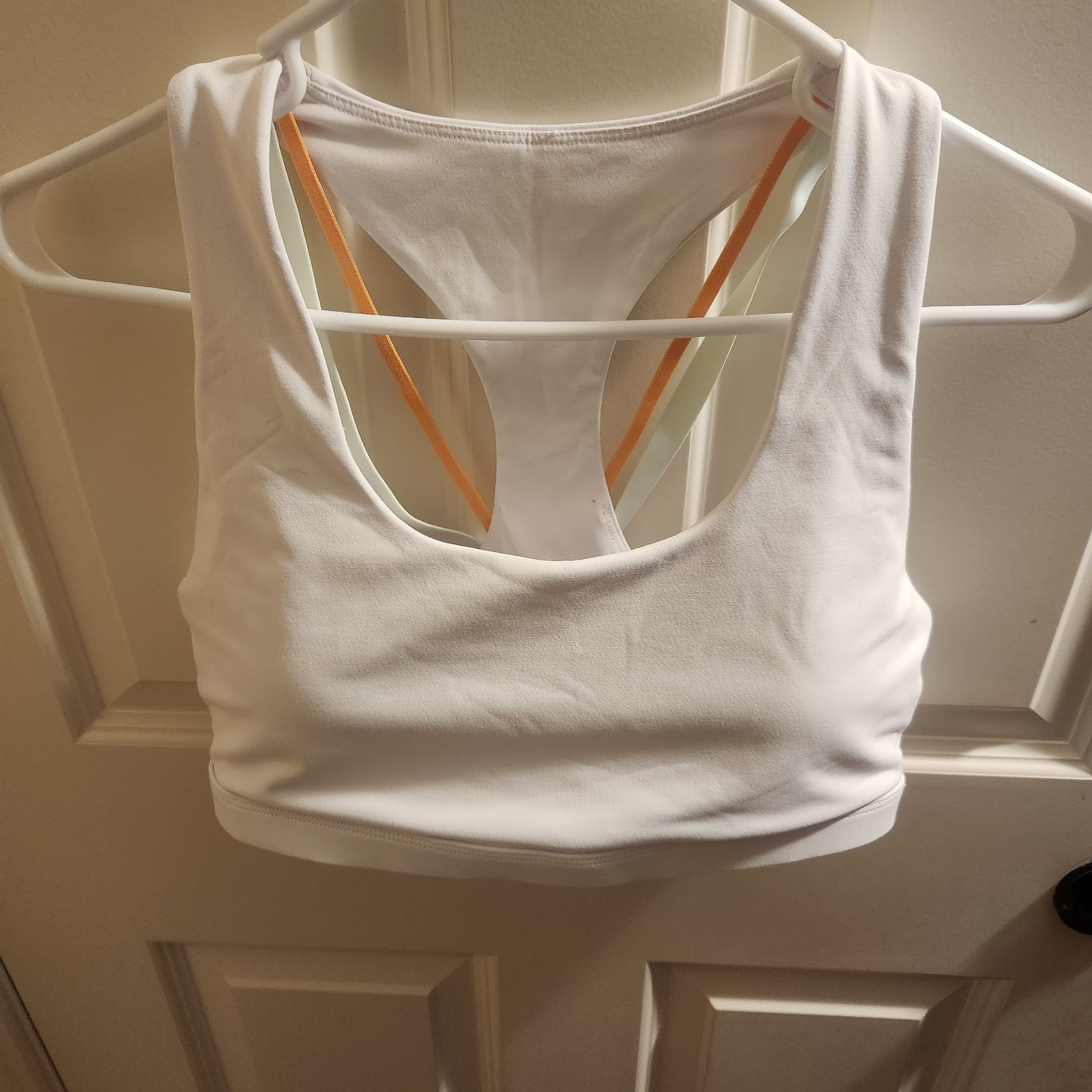 Fabletics Kessler Style Medium Impact White Strap… - image 1