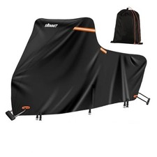Motorcycle Cover Waterproof Outdoor,420D Motorcycle 2XL 96"x43.3"x55" Black