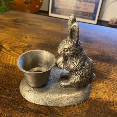 Pottery Barn Osterhase Kerzenhalter Zinn innen H4,7''/12cm