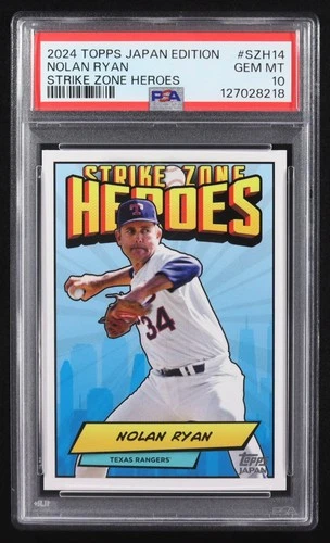 NOLAN RYAN 2024 Topps Japan Edition Strike Zone Heroes Card (RANGERS HOF) PSA 10