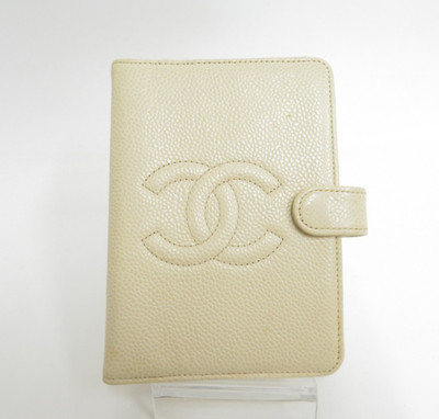 Authentic CHANEL Leather Agenda Planner Notebook Cover F#48928