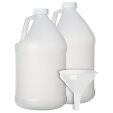 - 1 Gallon Jug Plastic Bottle -Great for Storage,2 Pack Empty Gallon Jugs wit...