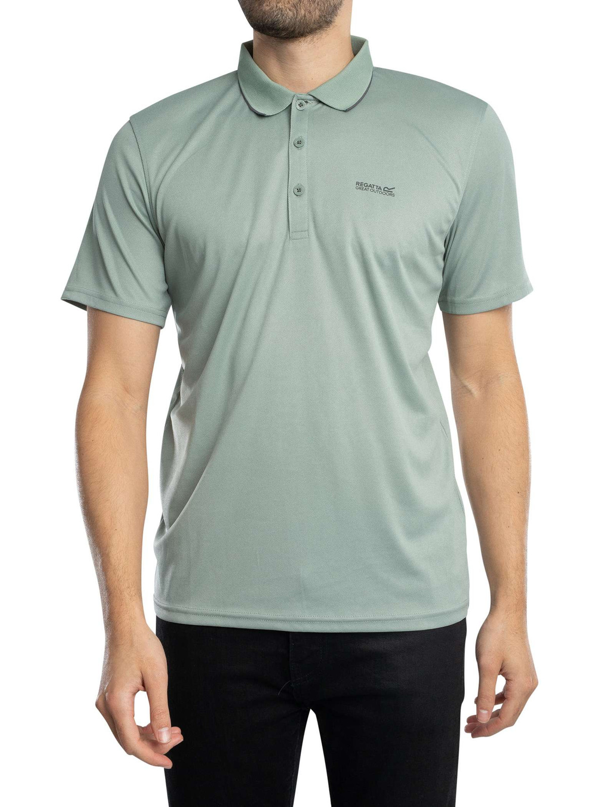 Мужская рубашка поло Regatta Maverick V Active зеленая 3090₽