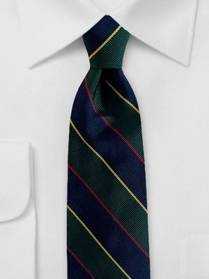 Robert  Talbott Vintage Tie Argyle Sutherland Highlanders Navy Green Red Striped