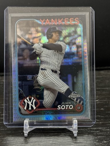 2024 Topps Chrome MLB Juan Soto NY Yankees Prism Refractor Card #150