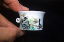 HandPainted Porcelain Bird Feeder For Bamboo Cage LoveBirds  Cherryblossom