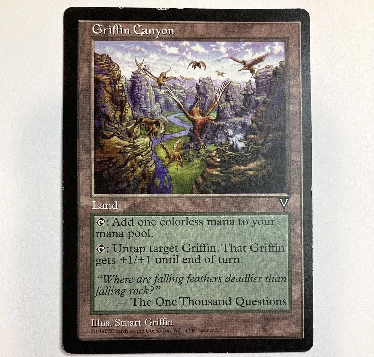 Magic The Gathering Mtg - Griffin Canyon Visions - Land