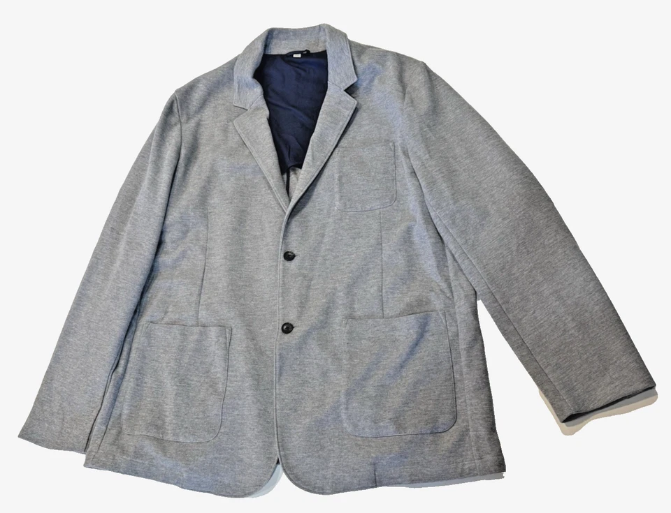 Goodfellow & Co Men’s Kenwood Knit Blazer 3XB Heather Gray Stretch Comfort - Image 3 of 4