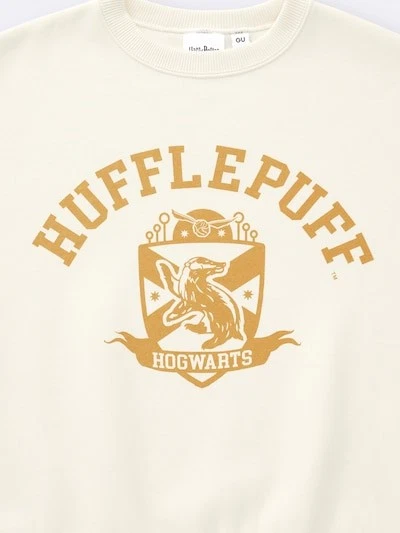 Suéter de sudor de peso pesado Harry Potter GU Hufflepuff BLANCO ROTO NIÑOS Foto 2 de 4