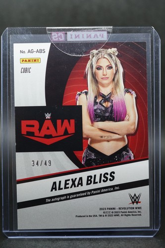 Alexa Bliss - Panini Revolution WWE 2023 Auto CUBIC 34/49 AG-ABS - SEALED ! RARE - Picture 2 of 2