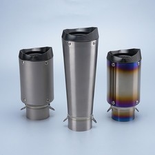 60mm Universal Moto Exhaust Muffler Pipe Silencer Tips Escape Titanium Alloy
