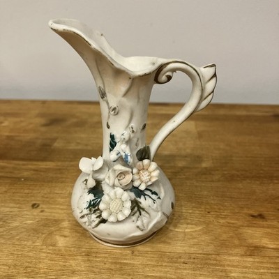 Vintage Capodimonte Porzellan Miniatur Ewers - 10 cm, gebraucht einige Beschädigungen 