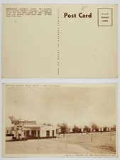 Meridian Courts & Conoco, Enid OK US Highway 81 Vintage PC Motor Court