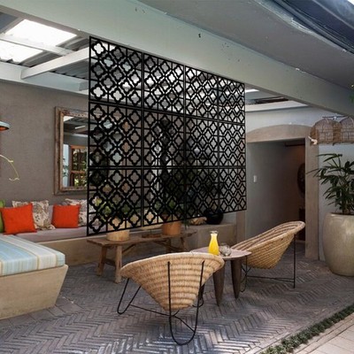 12 Pcs PVC Hanging Room Divider,Thick Decorative Flower Design Room Divider P...