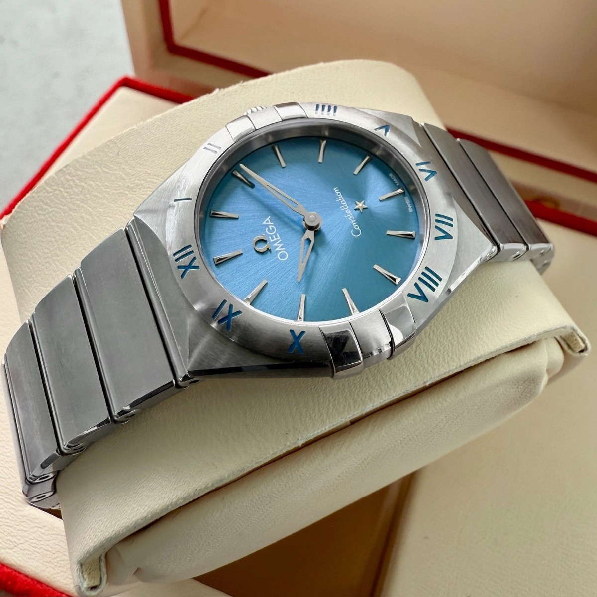 28mm Omega Constellation Steel Blue Dial 131102860030 Box + papers