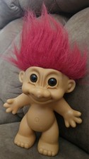 RUSS TROLL DOLL - Vintage - Pink Hair - Brown Eyes - 6" -Collectible