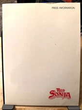 RED SONJA 1985 Movie Press Kit - Folder and 6 B&W Promotional Photos