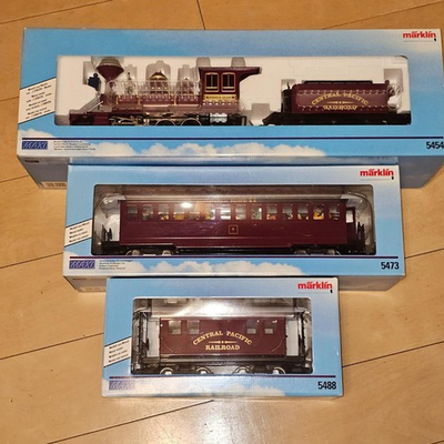 #ad Marklin 1 Maxi Locomotive Passenger Car Caboose Set G Scale Train Cars Durable $846.07