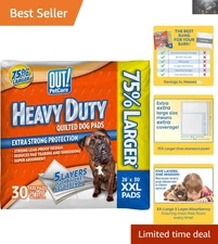 30 Count XXL Dog Pee Pads - Heavy-Duty, Tear-Resistant, Indoor Potty Solution