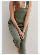 Aerie Jumpsuit Women's Overall Strap Sleeveless Straight Taper Lyocell Cuff NWT