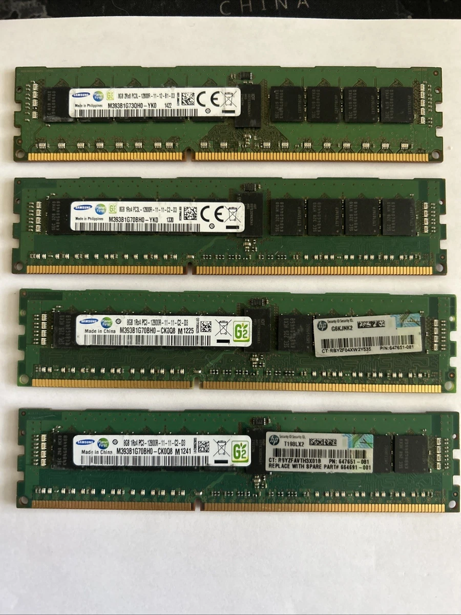 Samsung PC3-12800 (DDR3-1600) Server RAM 4 Modules for sale | eBay