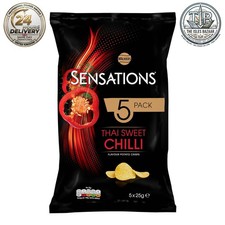 Walkers Sensations Thai Sweet Chilli Multipack Crisps, 5x25g 25 g (Pack of 5)