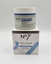 No7 Lift & Luminate Triple Action Day Cream SPF 30 ~ 1.69 fl oz (Exp 03/2027)