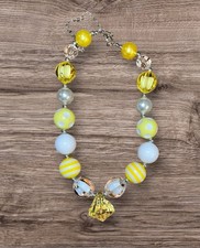Girls Boutique Bubblegum Toddler Yellow Chunky Beaded Necklace